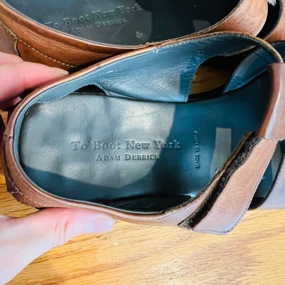 To Boot New York Men’s Adam Derrick Fisher Leather Sandals Made In Italy. Sz 11 main image 12
